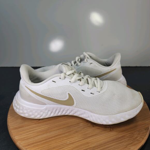 Women's Nike Revolution 5 Sz 9.5 010861 White Mesh Running Walking Sneakers - Picture 7 of 12